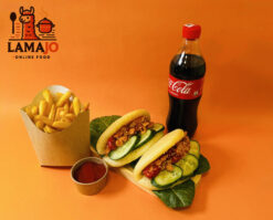 Բաո հավի միջուկով + ֆրի + Կոլա